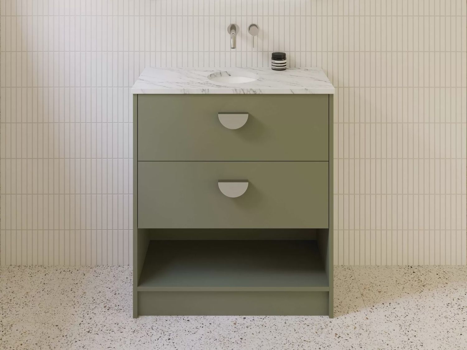 Karlie Small Space Vanity - Floor Standing