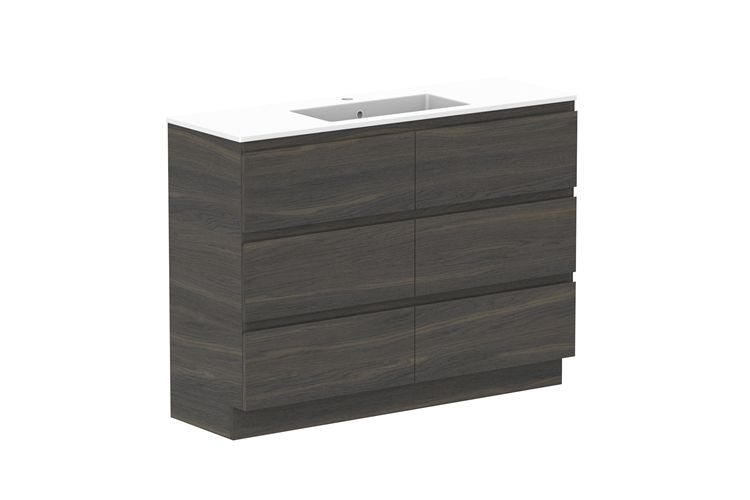 Glacier Floor Standing Ensuite, All Drawer Vanity - Trio