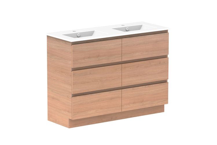 Glacier Floor Standing Full Depth, All Drawer Vanity - Trio