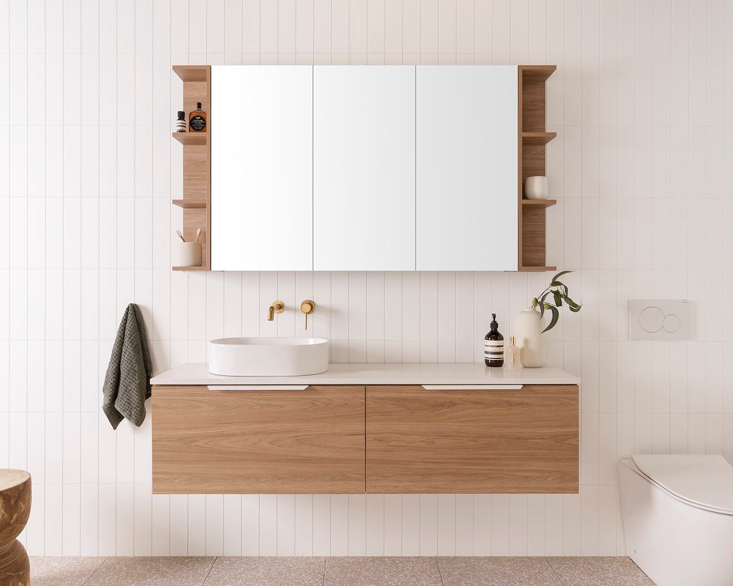 Glacier Shelf Mirrored Cabinet