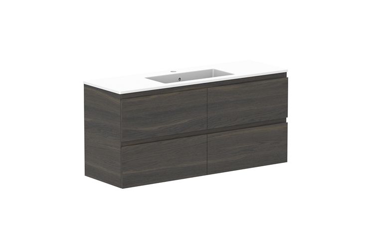 Glacier Wall Hung Ensuite, All Drawer Vanity - Twin