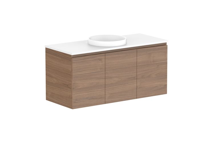 Glacier Wall Hung Full Depth, All Door Vanity - Twin