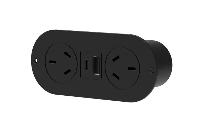 In-Drawer Power Point, Colour: Black