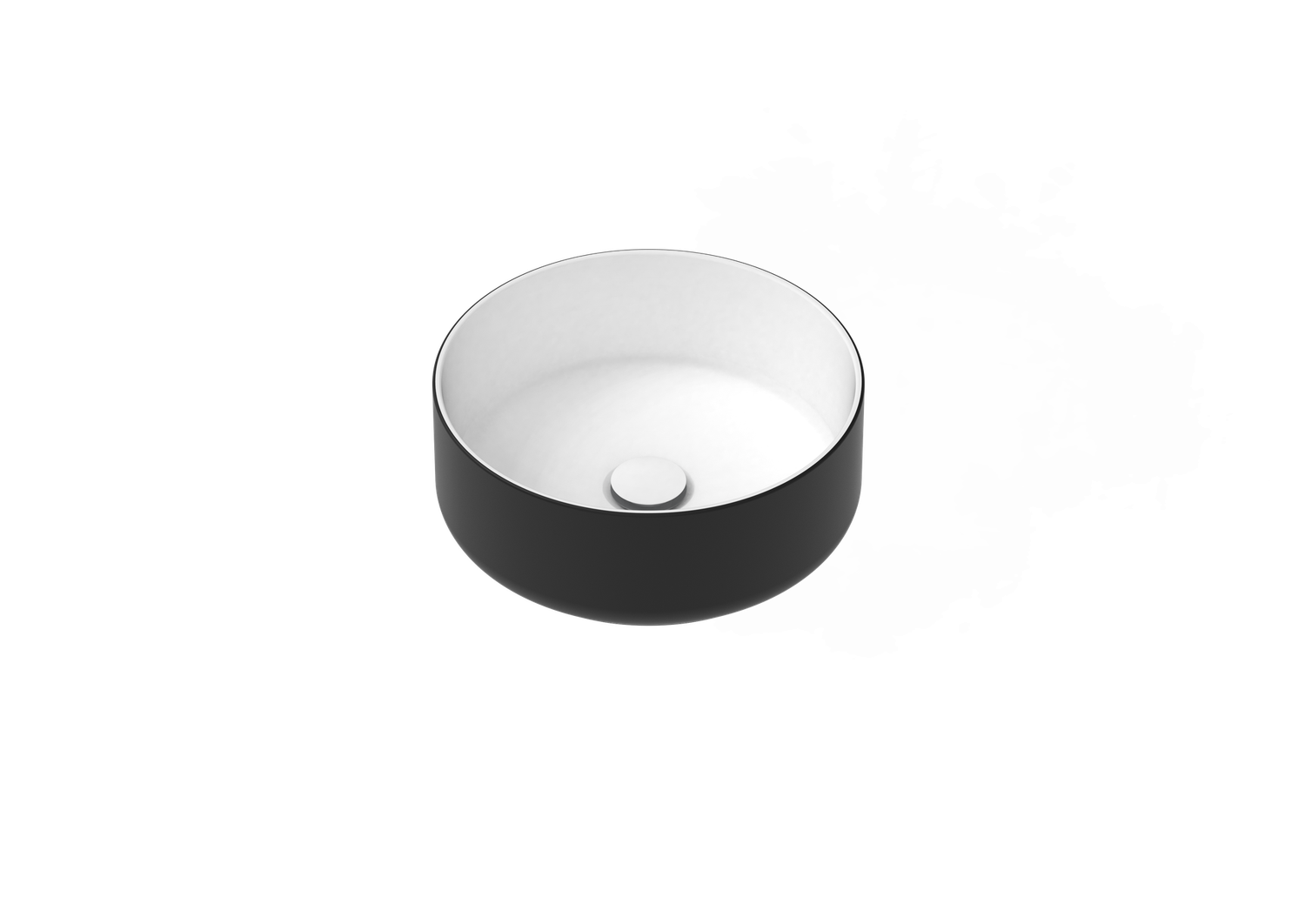 Margot Duo Above Counter Basin, Finish: Matte Black/Matte White