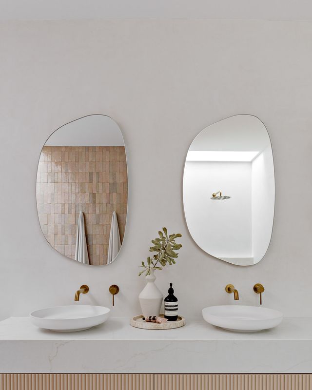 Organic Mirrored Cabinet