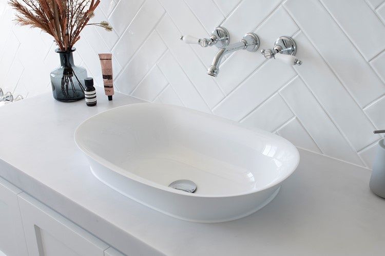 Rise Semi-Inset Basin - Cast Marble