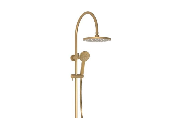 Soul Classic Gooseneck Shower Set, Colour: Brushed Brass