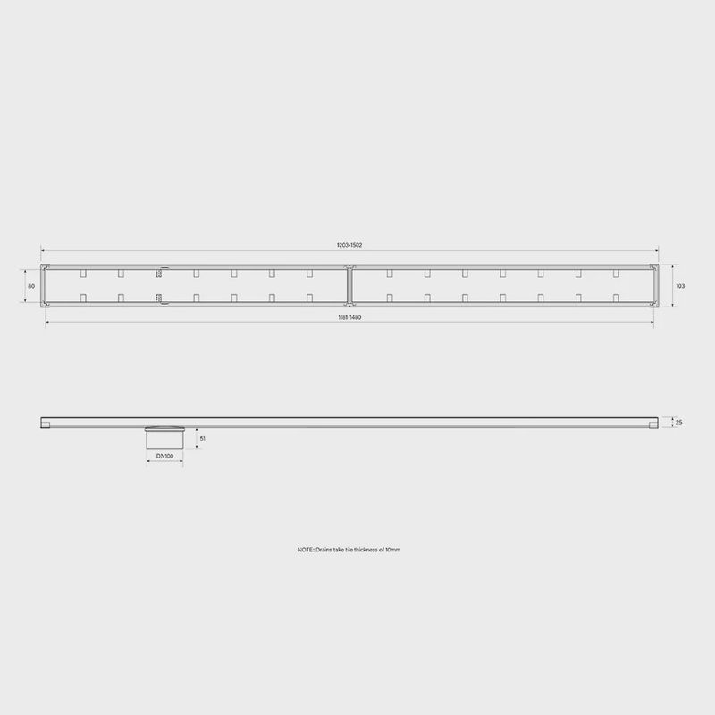 Torrent Custom Long Tile In Strip Drain