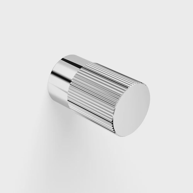 Cabinet Hardware - Round Pull 20mm - Fluted