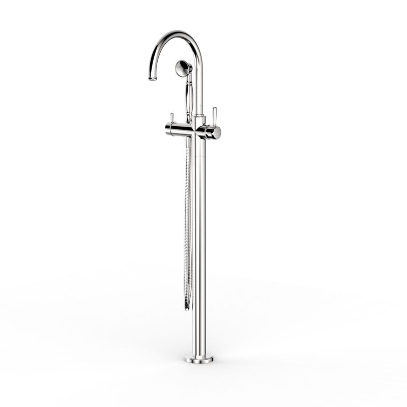 Cascade Floor Mixer With Handshower