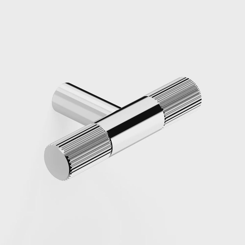 Cabinet Hardware - T-Bar Pull End Fluted