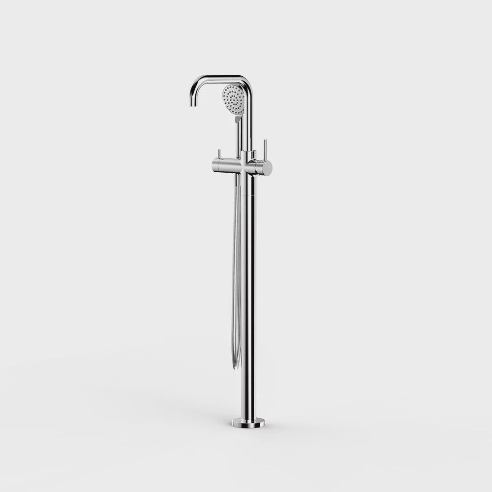 Pegasi Floor Bath Mixer Square With Handshower