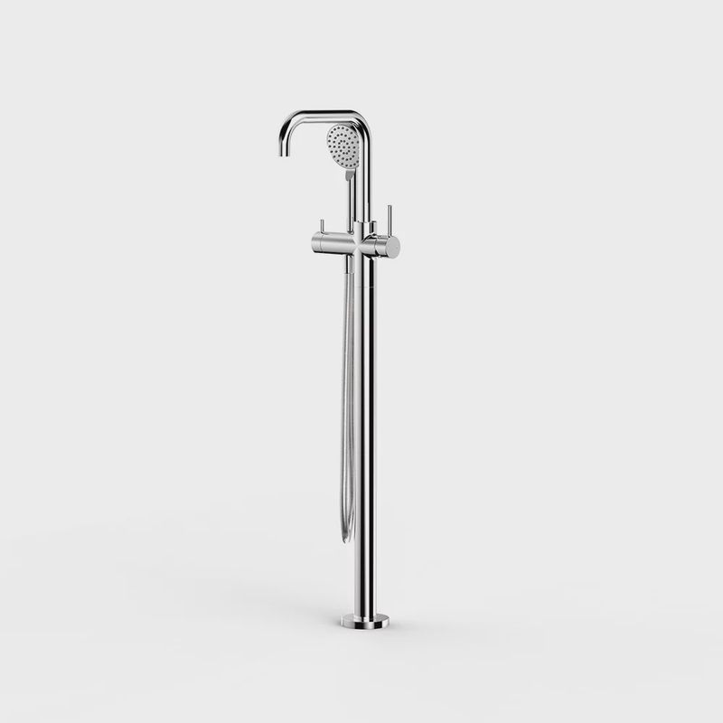 Pegasi Floor Bath Mixer Square With Handshower