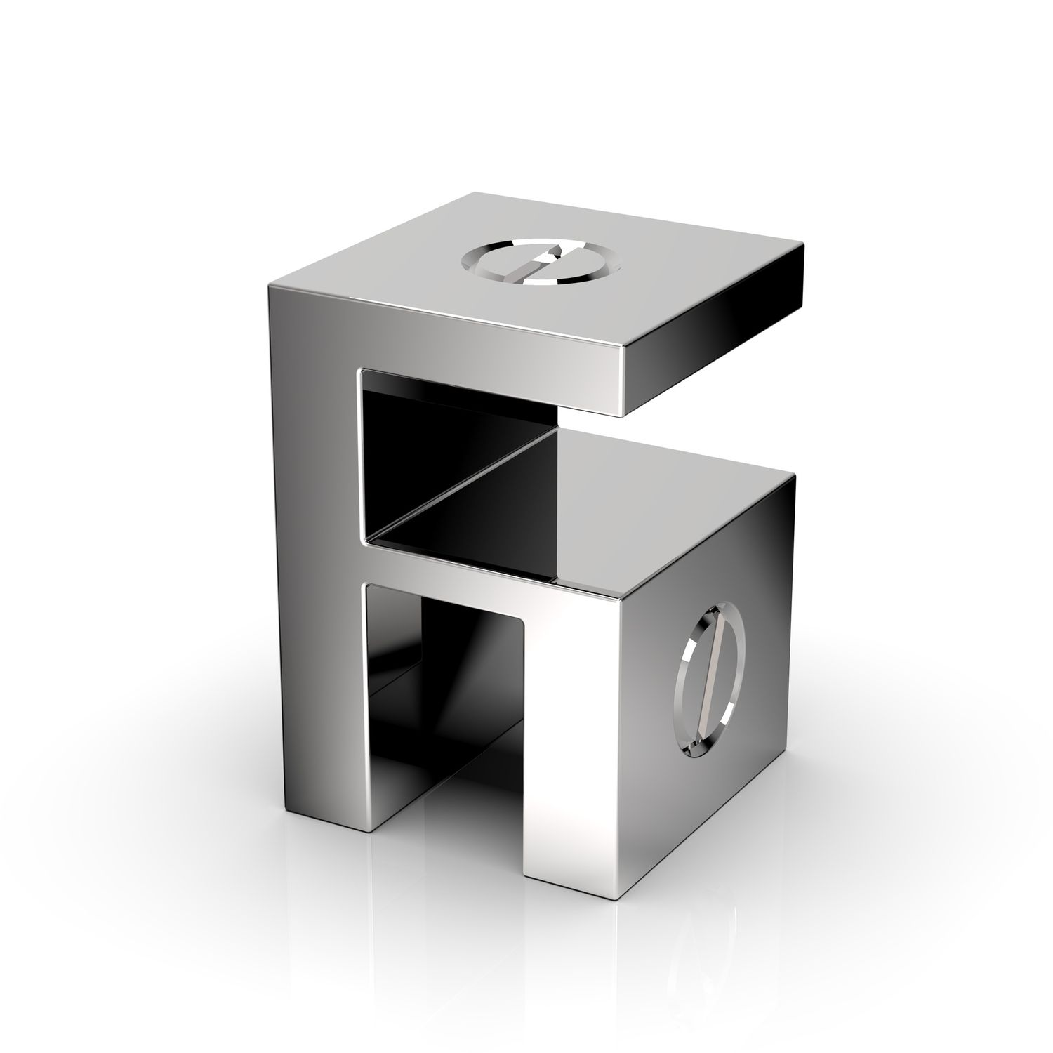 Shower Over-Panel Fitting Glass-to-Glass Square