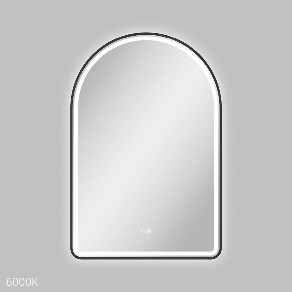 Valentina LED Framed Mirror, 600 x 900mm, Colour: Matte Black