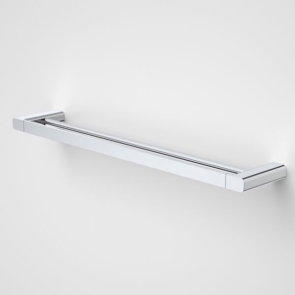 Luna Double Towel Rail, Finish: Chrome, Size: 630mm