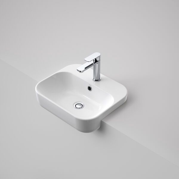 Luna Semi Recessed Basin With Tap Landing