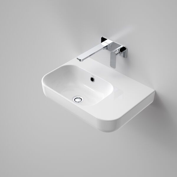Luna Right Hand Shelf Wall Basin, Option: No Tap Hole