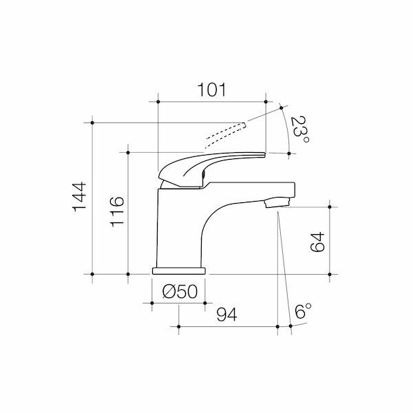 HUGO BASIN MIXER - 6500.045A