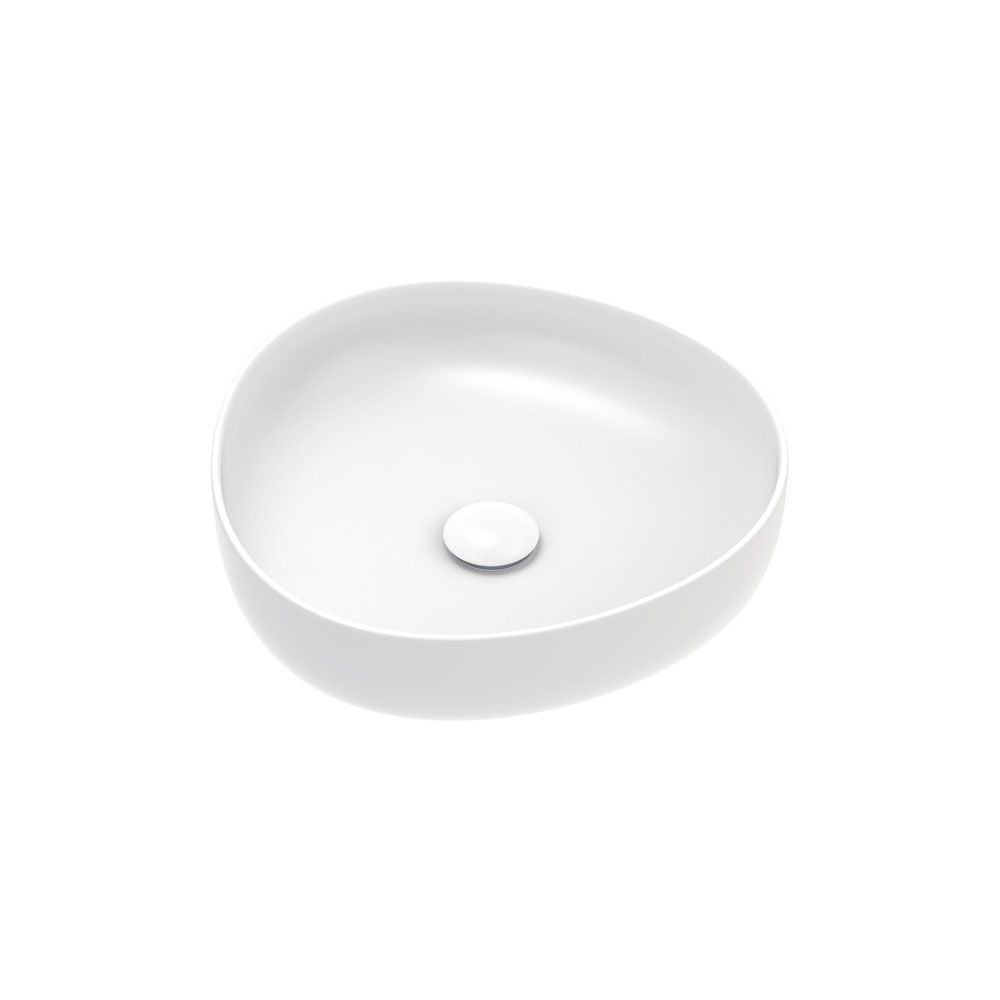 Pebble Above Counter Basin, Colour: Gloss White, Size: Small