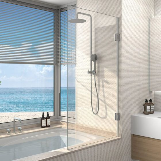 Alpine Pivot Bath Screen 850w x 1500h