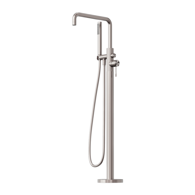 Opal Freestanding Bath Mixer With Hand Shower, Finish: Brushed Nickel