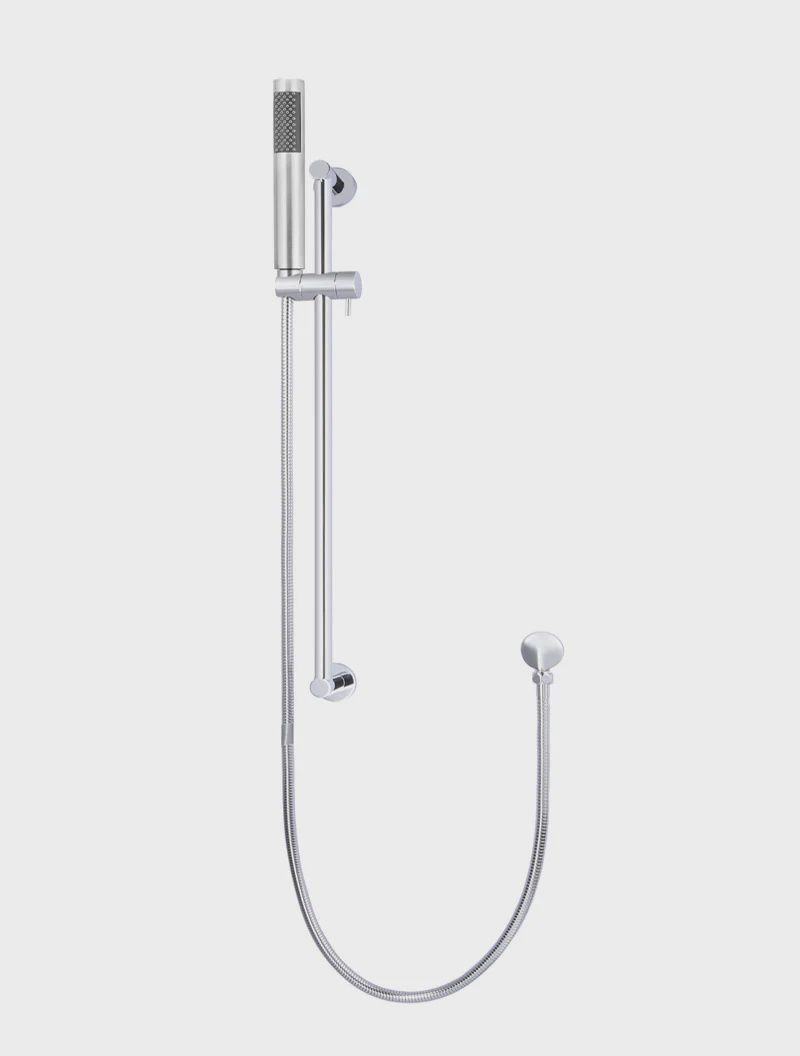 Round Hand Shower On Rail Column, Finish: Chrome