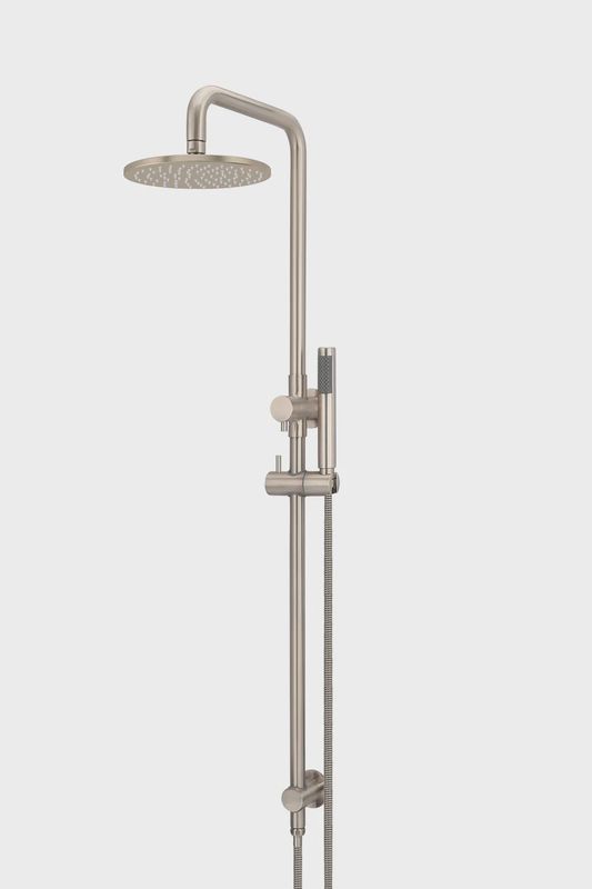 Round Combination Shower Rail, 200mm Rose, Single Function Hand Shower