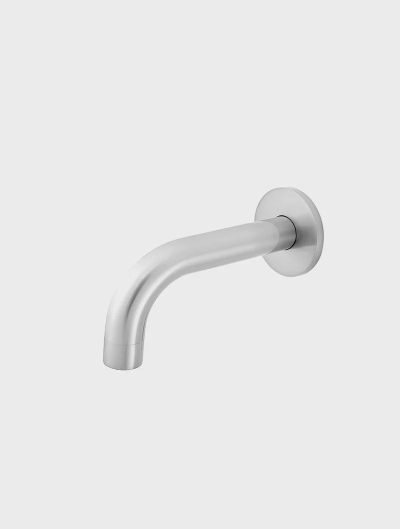 Universal Round Curved Spout 130mm, Finish: Chrome