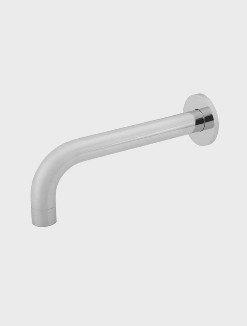 Universal Round Curved Spout 200mm, Finish: Chrome