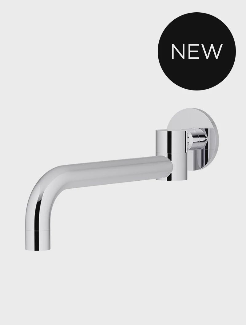Round Swivel Wall Spout, Finish: Chrome