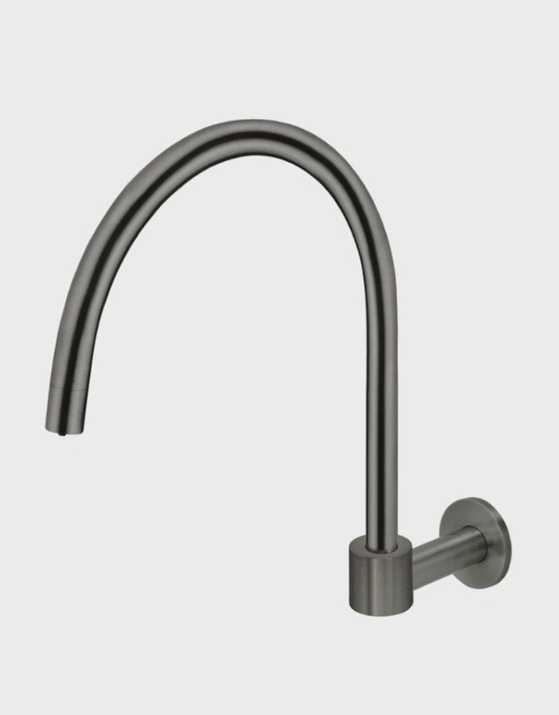 Round High-Rise Swivel Wall Spout