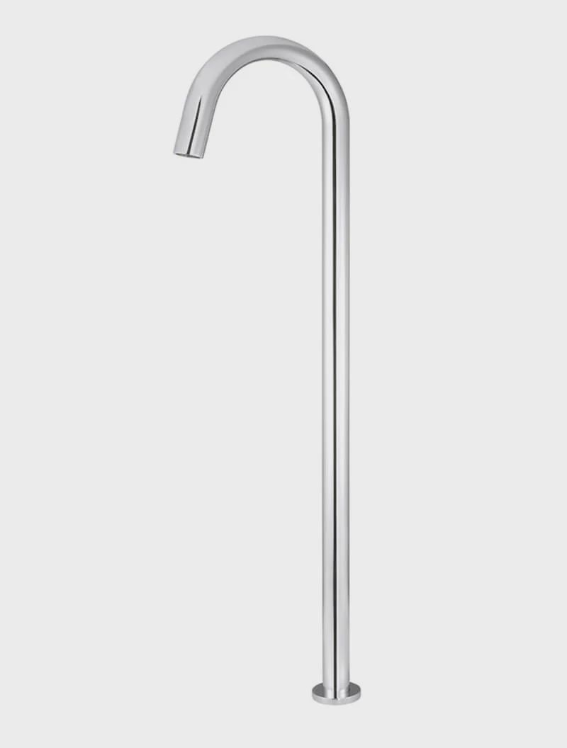 Round Freestanding Bath Spout, Finish: Chrome