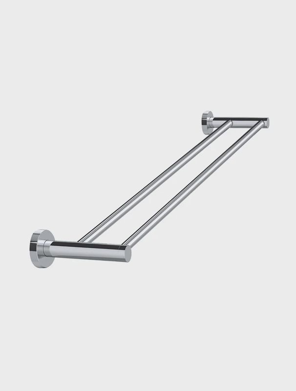 Round Double Towel Rail 600mm