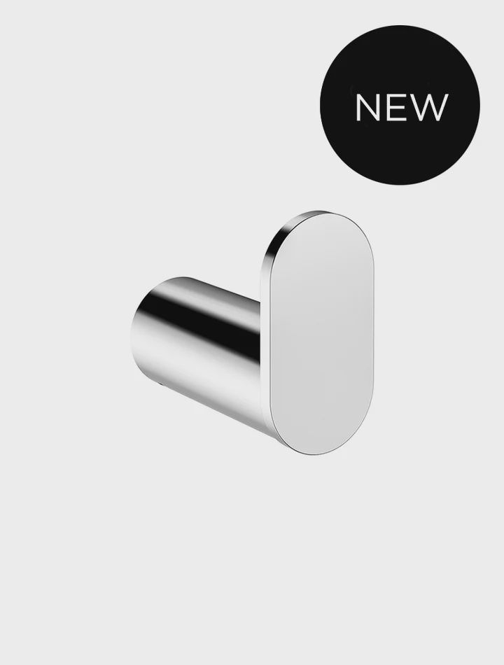 Curvae Single Robe Hook, Finish: Chrome