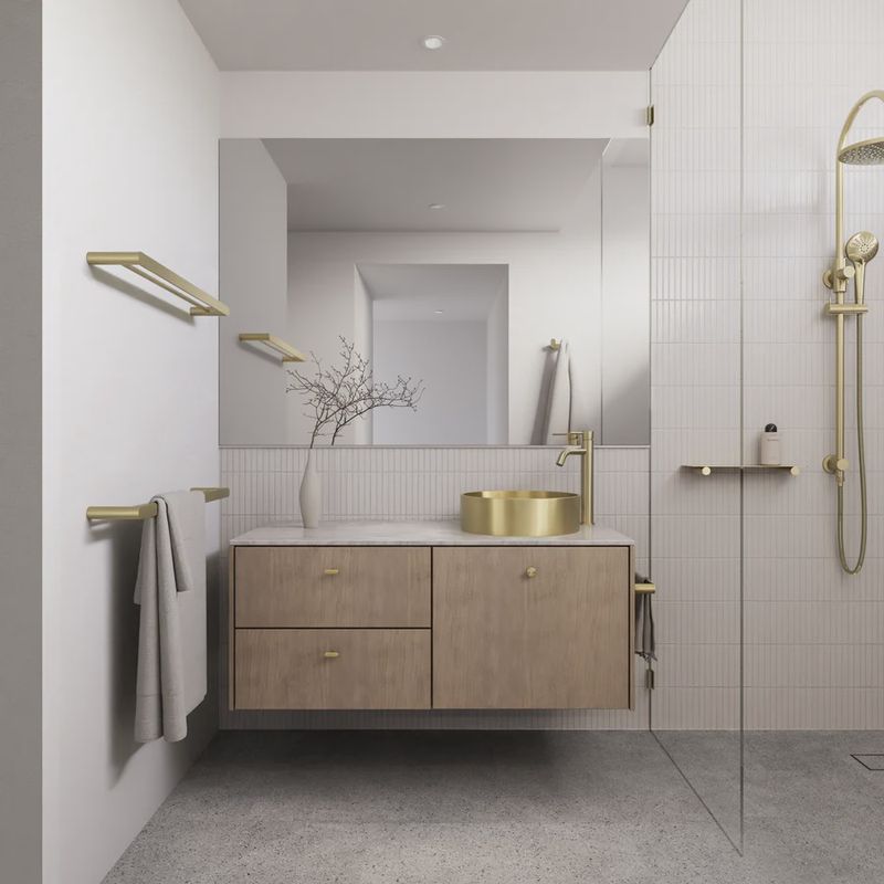 Curvae Double Towel Rail 800mm