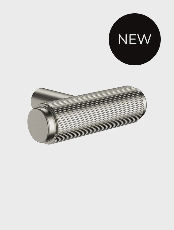 Öppen T-Pull Cabinet Handle (Linear Knurled), Finish: Brushed Nickel