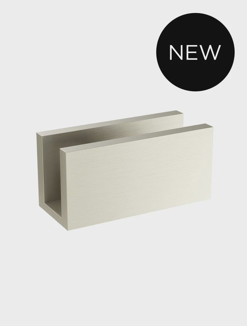 Glass Fixing U Bracket, Finish: Brushed Nickel