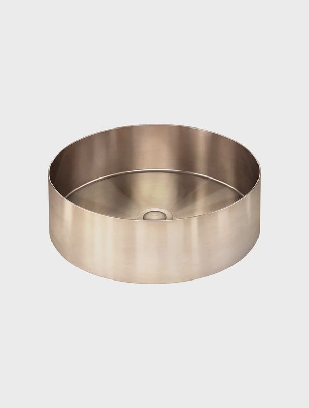 Lavello Round Steel Bathroom Basin 380 x 110