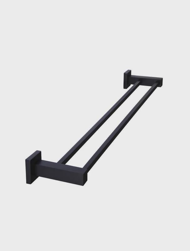 Square Double Towel Rail 600mm