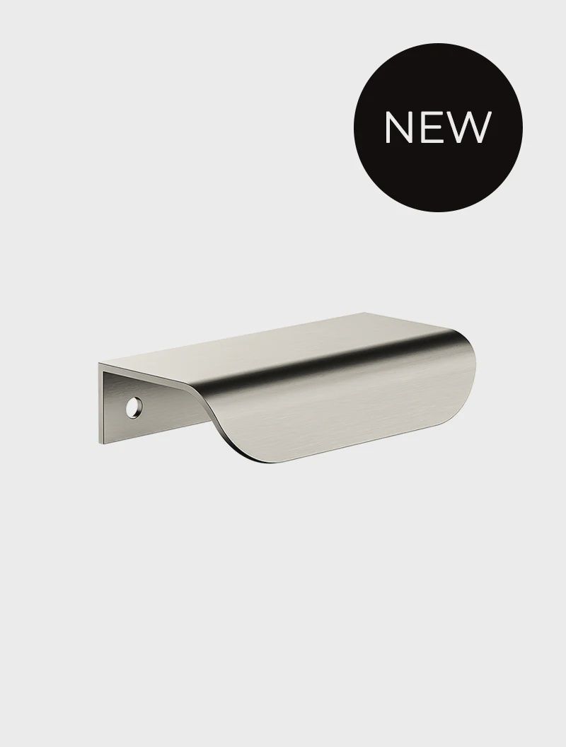 Öppen Edge-Pull 75mm Cabinet Handle (Brushed), Finish: Brushed Nickel