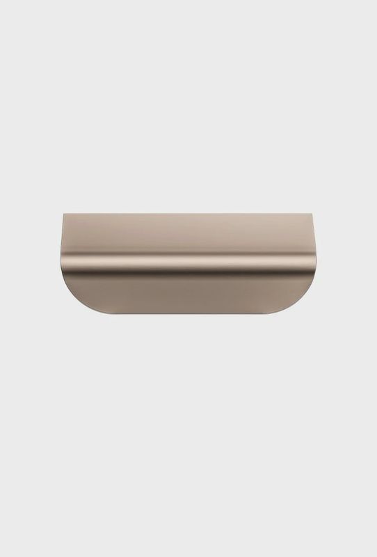 Öppen Edge-Pull 75mm Cabinet Handle (Brushed)