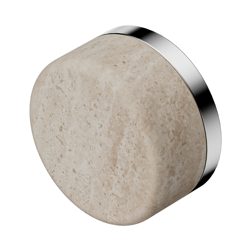 Serenity Rome Travertine Handle, Finish: Chrome