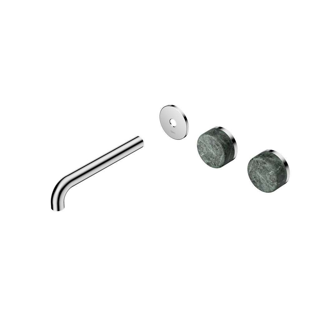 Serenity Wall Basin Set Offset Spout With Verde Alpi Handle Trim Kit Only, Finish: Chrome, Size: 160mm Spout