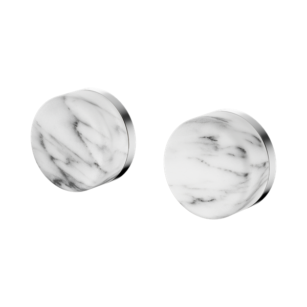 Serenity Wall Top Assembly With Arabescato Corchia Handle, Finish: Chrome