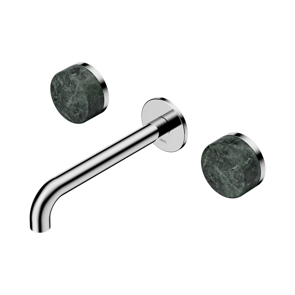 Serenity Wall Basin Set Spout With Verde Alpi Handle, Finish: Chrome, Size: 160mm Spout