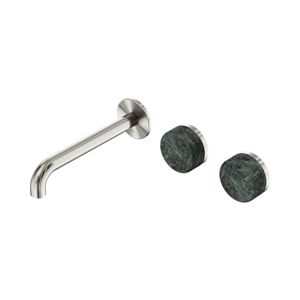 Serenity Wall Basin Set Offset Spout With Verde Alpi Handle