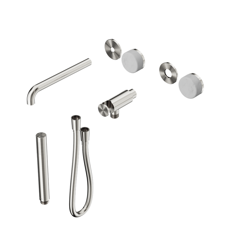 Serenity Progressive Shower System With Spout With Carrara Handle And Slim Shower Trim Kit Only