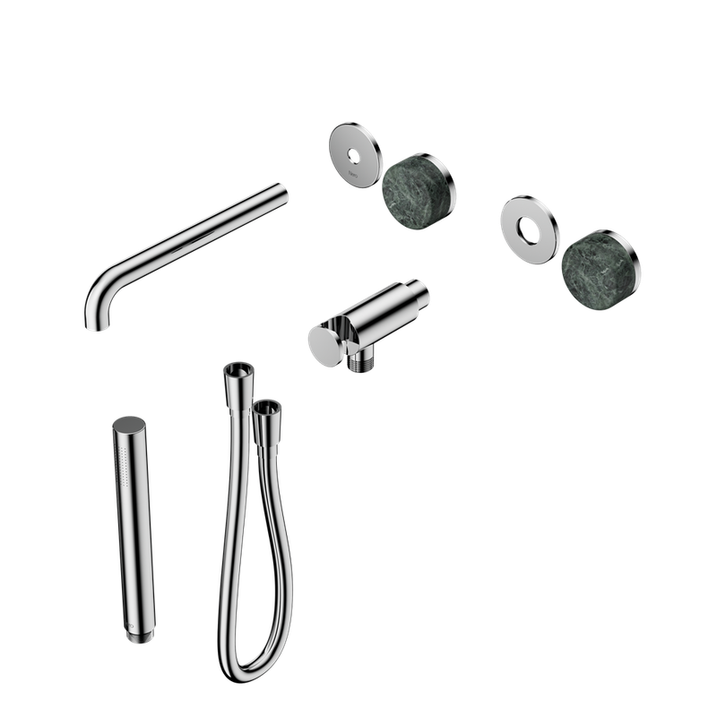 Serenity Progressive Shower System With Spout With Verde Alpi Handle And Slim Shower Trim Kit Only