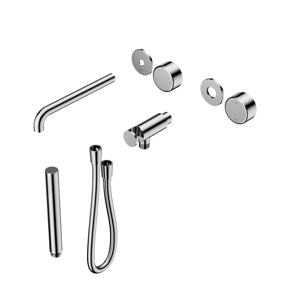 Serenity Progressive Shower System With Spout With Metal Handle And Slim Shower Trim Kit Only, Finish: Chrome